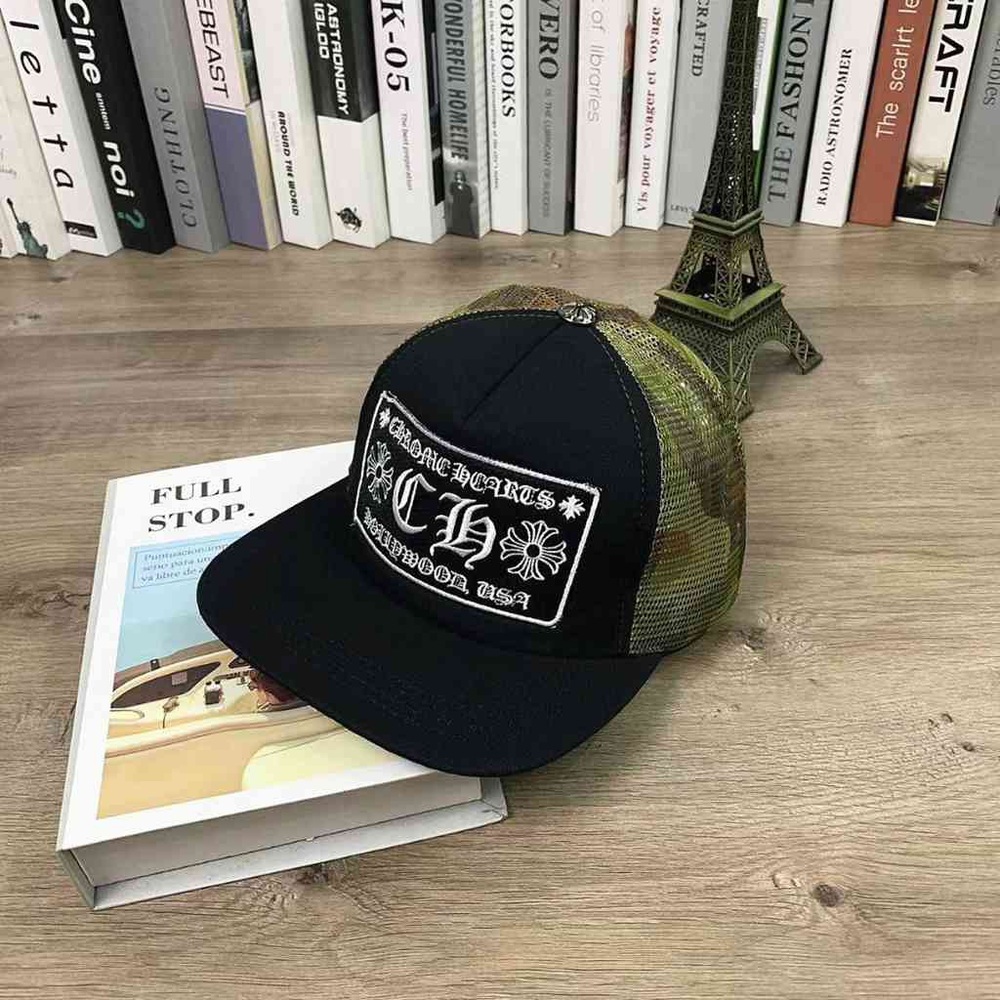 Chrome Hearts Black and Camouflage Trucker Hat